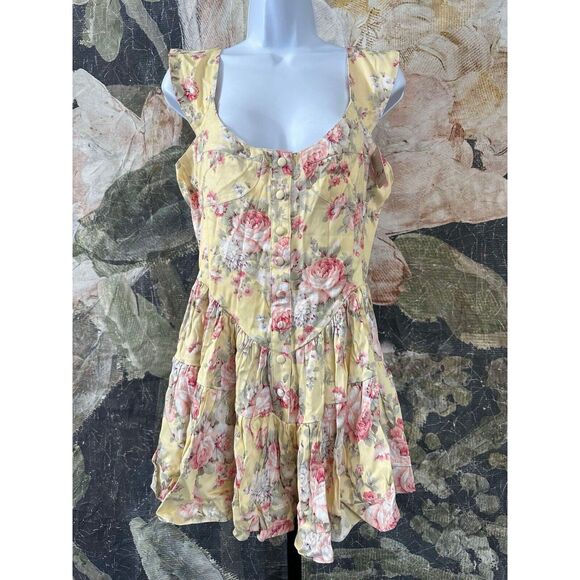 New Free People Vanessa Moon THE ELISABETH ROMPER DRESS    Size Large - Picture 6 of 9